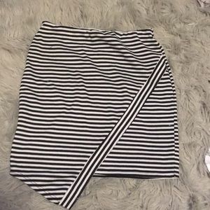 Striped black and white skirt